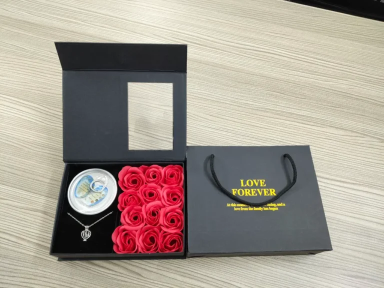 red rose pearl necklace luxury gift box