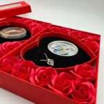 red rose & oyster gold pearl necklace