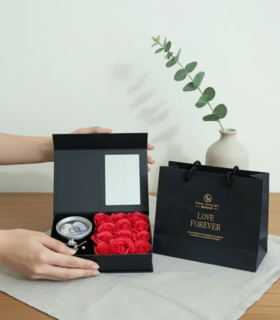 red rose pearl necklace luxury gift box (copy)