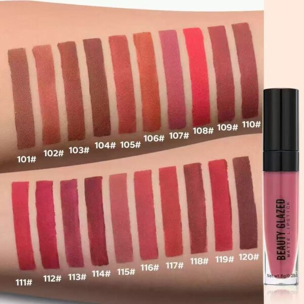 beauty glazed matte liquid lipstick long lasting & waterproof (high pigment)