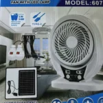 4 in 1 rechargeable solar fan with led lamp 607