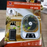 rechargeable solar fan 608