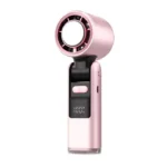 k 801 rechargeable handheld ice compress fan with digital display & 199 speed gears