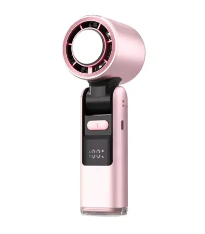 k 801 rechargeable handheld ice compress fan with digital display & 199 speed gears