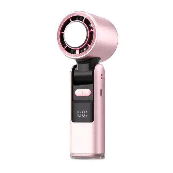 k 801 rechargeable handheld ice compress fan with digital display & 199 speed gears
