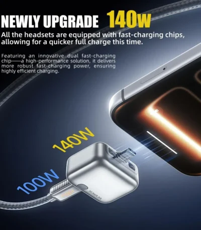 lx 007 smart auto power disconnect charger adapter with type c cable full charge protection for android, iphone & tablets