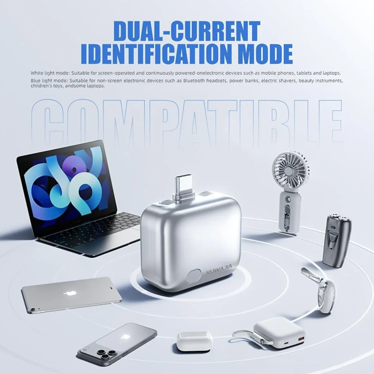 lx 007 smart auto power disconnect charger adapter with type c cable full charge protection for android, iphone & tablets