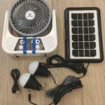 606 easy power 6" rechargeable solar fan | 3000mah battery & type c charging